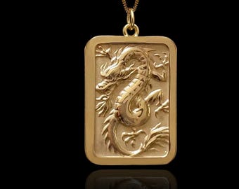 Gold Dragon Pendant - Symbol Of Power And Protection | Made In USA