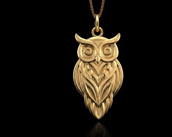 MINI Owl Pendant (25 mm) - Symbol Of Knowledge And Wisdom | Made In USA