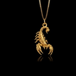 MINI Scorpio Pendant 2 (29 mm) - Solid Gold Scorpio Necklace, Zodiac, Jewelry, Symbol Of Power – Made In USA