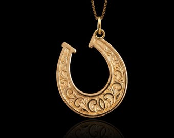 Gold Horseshoe Pendant | Made In USA