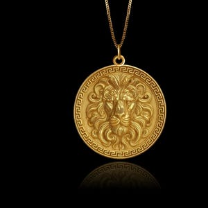 Gold Lion Pendant 9 - Made in USA