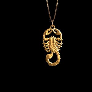 MINI Scorpio Pendant (27 mm) - Solid Gold Scorpio Necklace, Zodiac Jewelry, Symbol Of Power – Made In USA