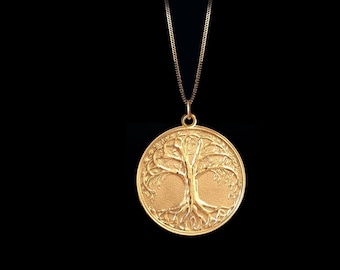 MINI Tree of Life Pendant  in 14k Gold (22 mm) - Gold Tree of Life Necklace, Tree of Life Pendant, Tree of Life Charm