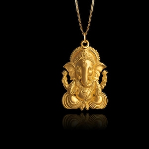 Gold Baby Ganesh Pendant - Solid Gold Ganesha Necklace, Hindu God Jewelry, Symbol Of Wisdom And Prosperity – Made In USA