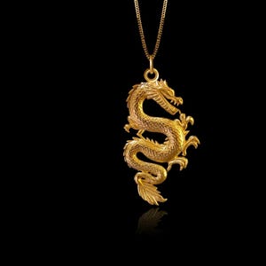 Gold Dragon Pendant 7 - Made in USA