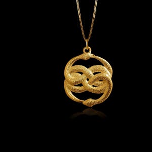 MINI Auryn Pendant (22.5 mm) - Solid Gold Auryn Necklace, Fantasy Jewelry, Symbol Of Power And Duality – Made In USA