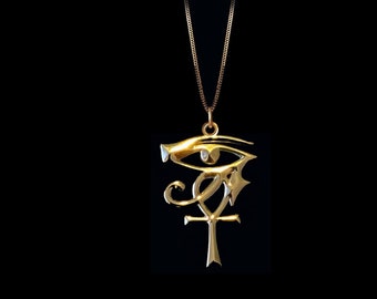 MINI Ankh Pendant in 14k Yellow Gold (26 mm) - Gold Necklace, Eye of Horus Pendant, Egyptian Cross, Egyptian Jewelry