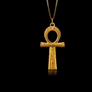 Gold Ankh Pendant 2 - Made in USA