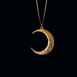 MINI Moon Crescent Pendant in 14k Yellow Gold (24 mm) - Gold Moon Necklace, Crescent Moon Charm, Moon Jewelry