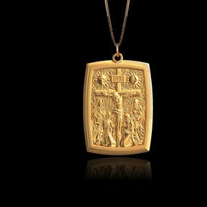 Gold Jesus Pendant 7 - Made in USA