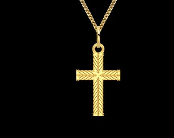 MINI Gothic Cross Necklace 28mm Size 