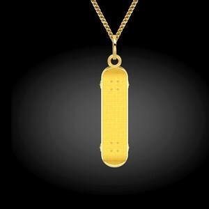 Details about   New Real Solid 14K Gold 3D Skateboard Charm Pendant 