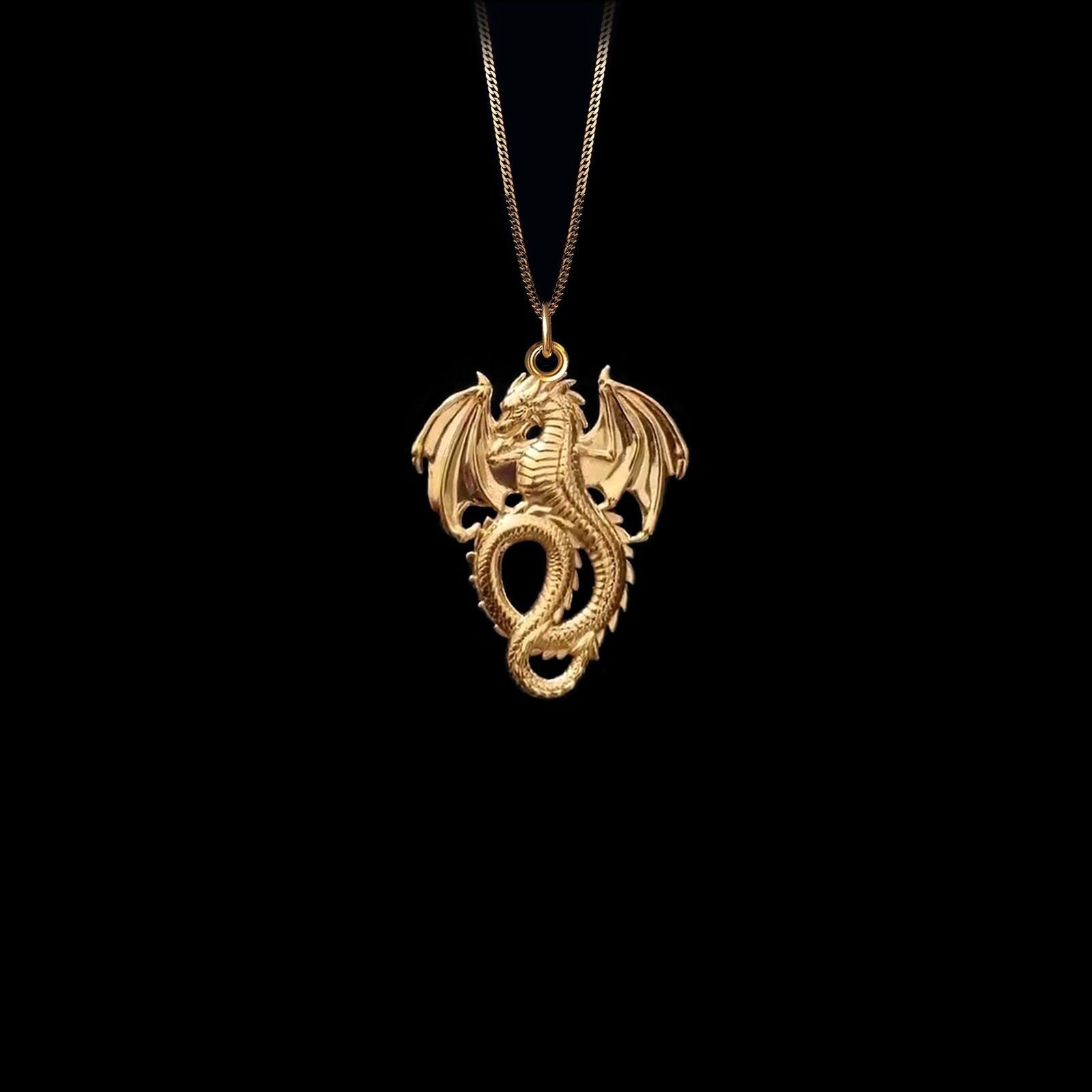 Real gold dragon best sale pendant