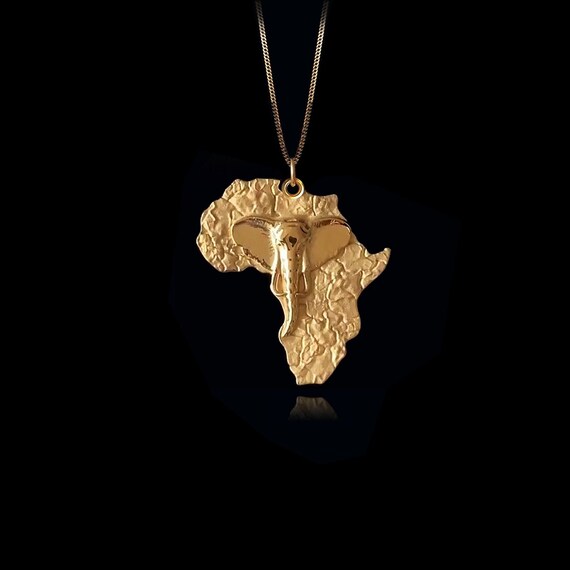 Gold africa pendant discount