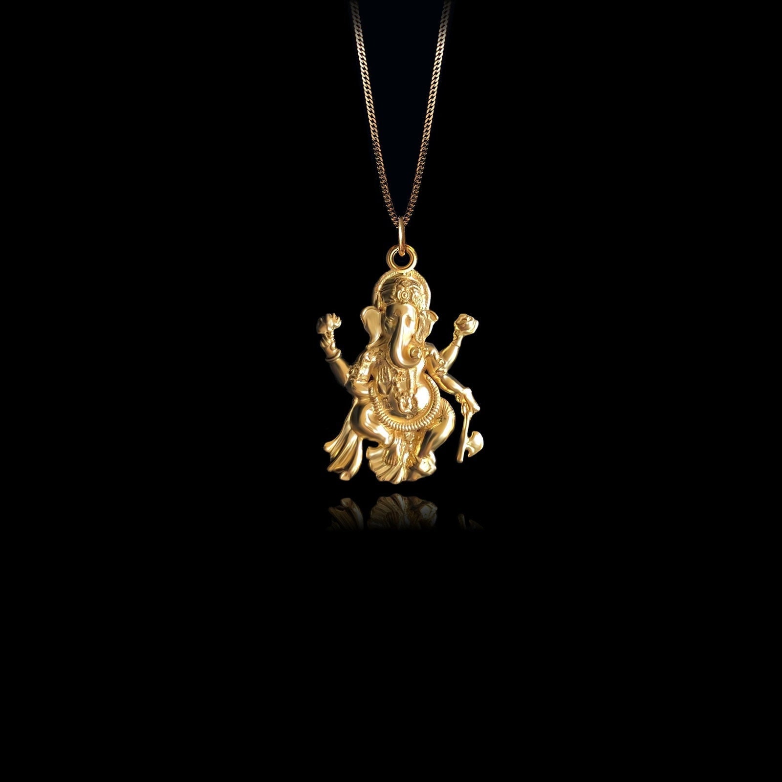 MINI Ganesh Pendant 25 Mm Gold Ganesha Necklace Mythology Necklace Gold Guanyin Pendant Buddha Necklace Etsy Australia