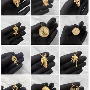 14k Solid Gold Hanuman Necklace Gold Hanuman Pendant image 6