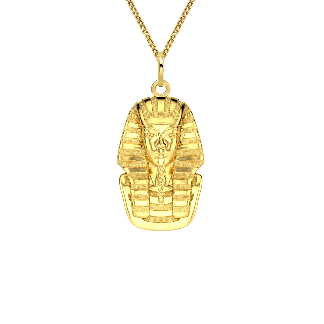 Gold Pharaoh Pendant 18K Solid Gold Pharaoh Necklace Etsy