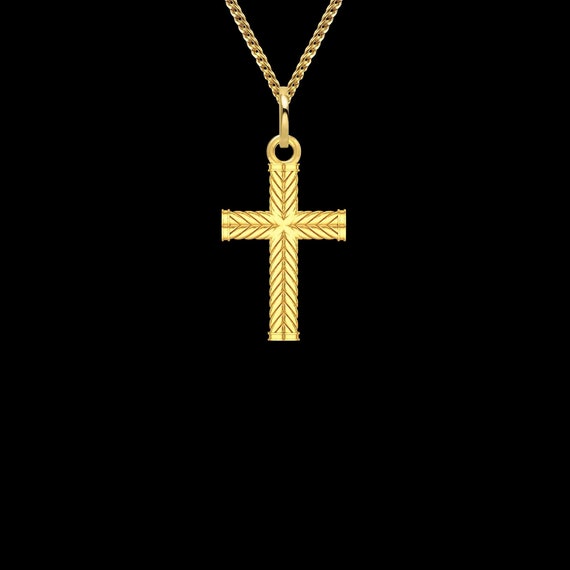 MINI Gothic Cross Necklace 28mm Size 