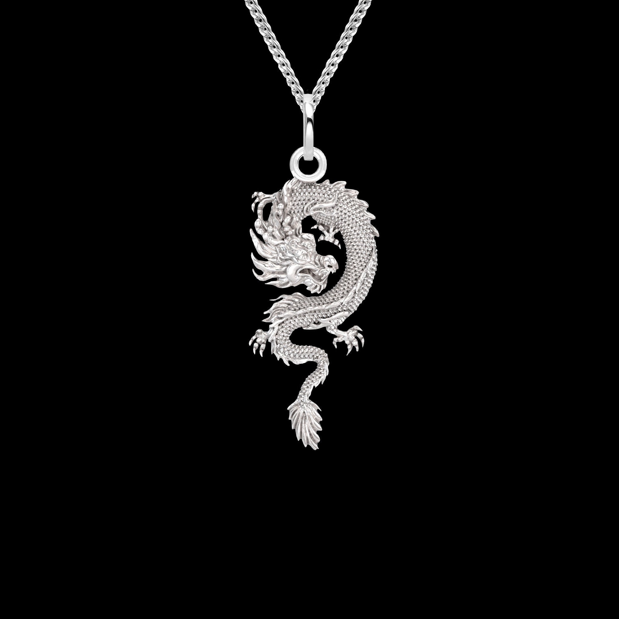 Dragon Necklace, Dragon, Mens Necklace 