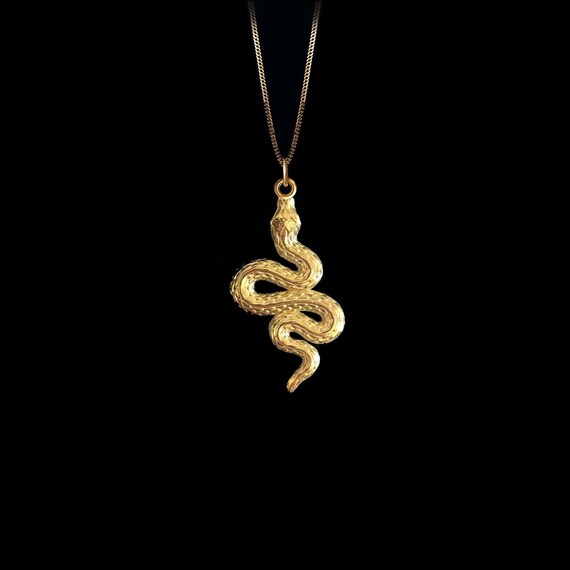 14k gold snake pendant deals