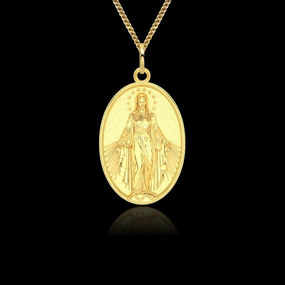 Virgin Mary Necklace Gold Virgin Mary 