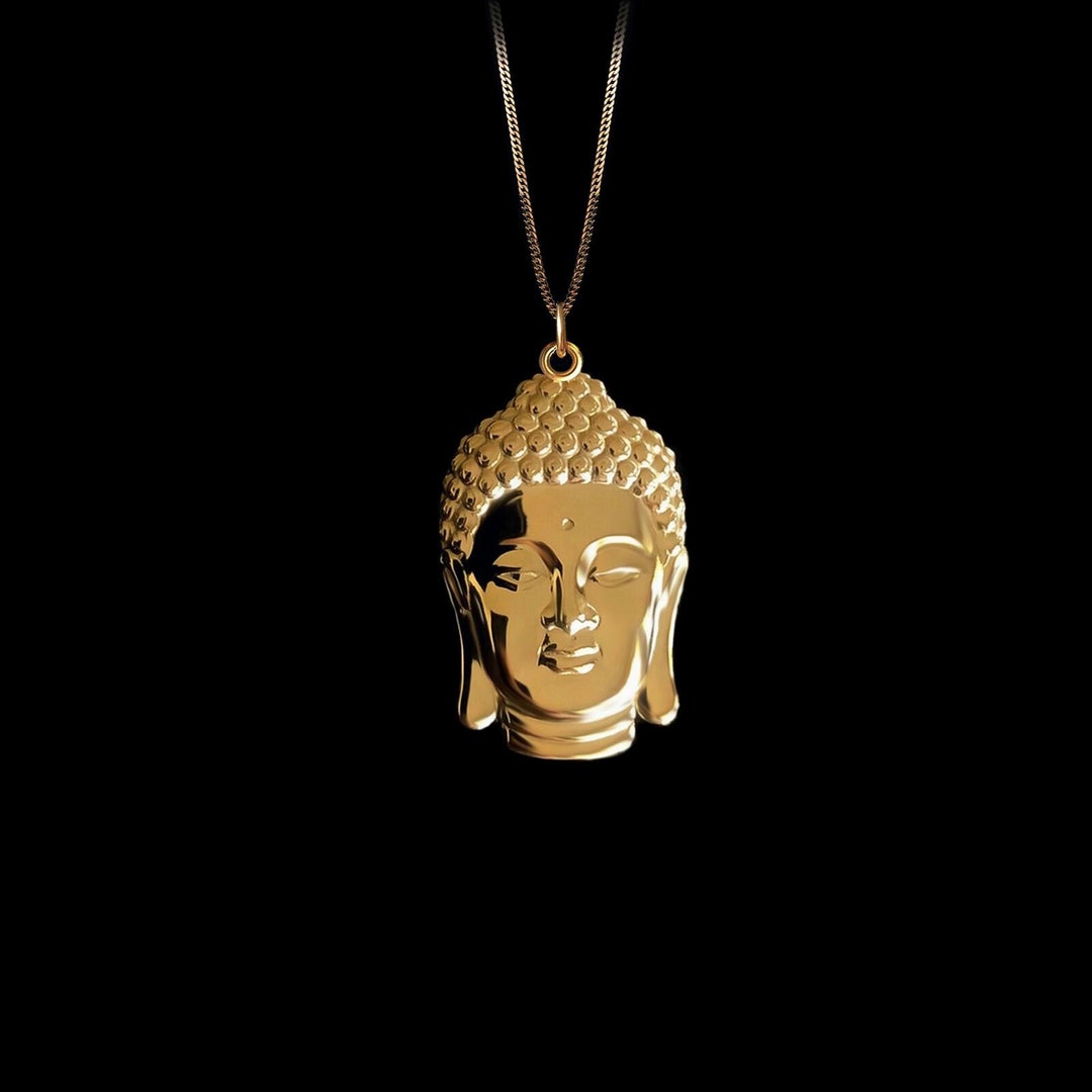 Solid gold buddha pendant discount