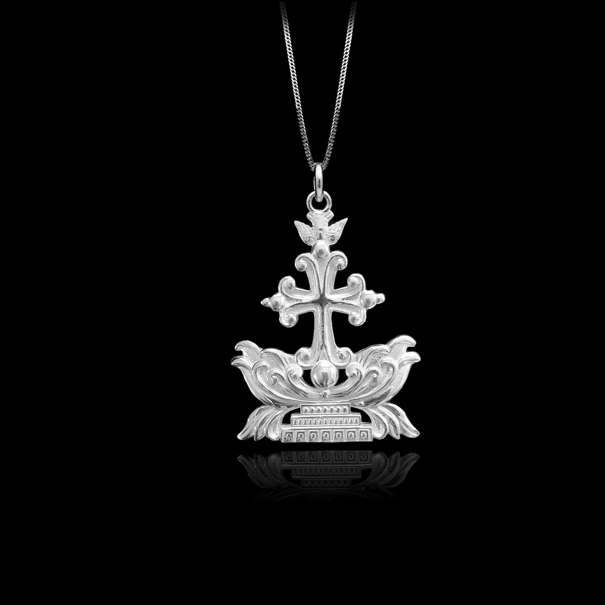 Gold Cross of St Thomas Pendant - 14K, 18K Solid Gold St Thomas