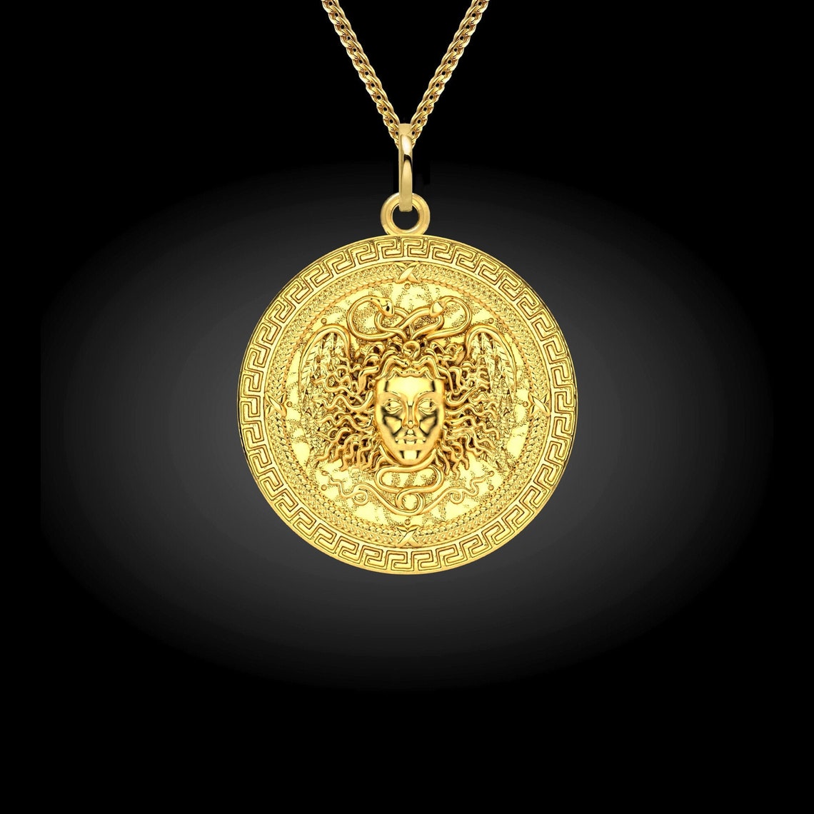 Real gold medusa pendant Clearance