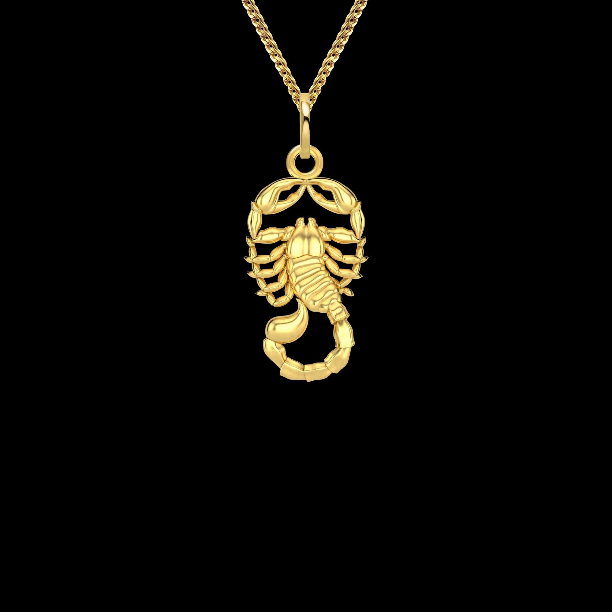MINI Scorpion Pendant 255mm 14k Solid 