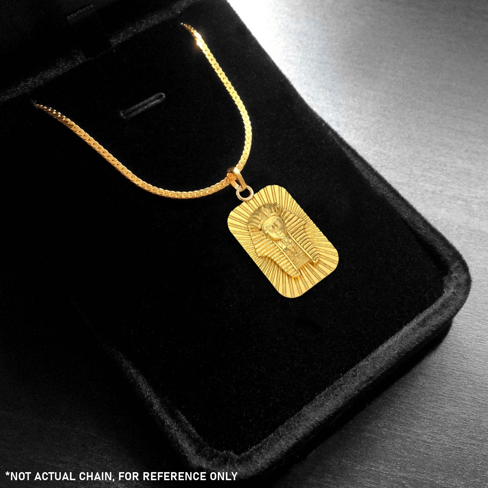 Gold Pharaoh Pendant 14k Solid Gold Pharaoh Head Necklace Etsy