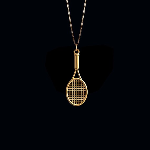 Tennis on sale racket necklace