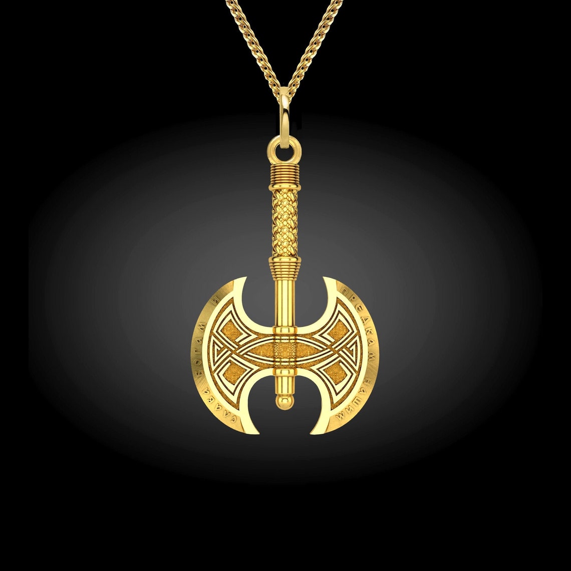 Axe Necklace 18K Solid Gold Axe Pendant Viking Axe Necklace Etsy
