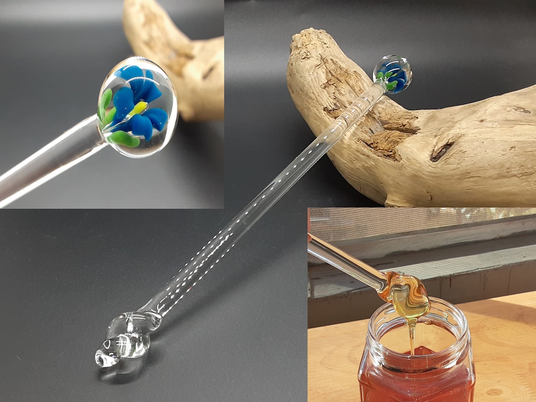 Glass Honey Dipper medium Hand Made Etsy