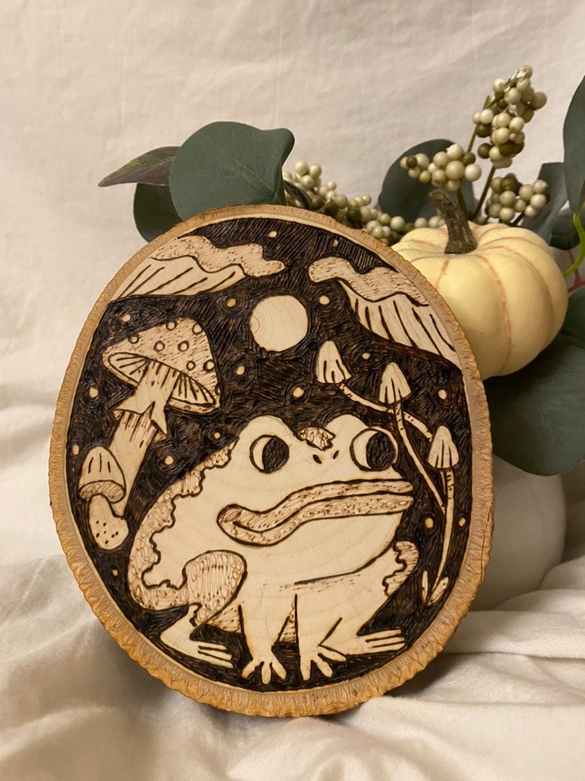 Over the Garden Wall Frog Jason Funderburker Wood Burn Art Etsy