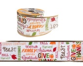 Give Thanks Crafter 39 s Square Harvest Wire-Edge Ribbon, 2.5 39 x 9 ft. Roll