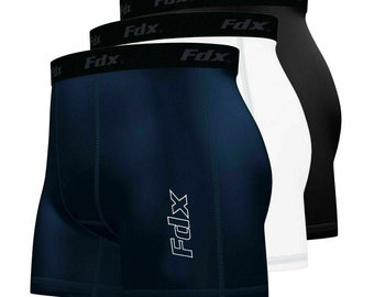 Mens Boxer Shorts Quick-Drying, Breathable Compression Underwear Sports Briefs Base Layer Trunks for Running, Gym, Cycling, Workout