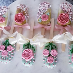 Gluten Free  Cakesicles Cake Pops  Roses Birthday   Wedding Anniversary Baby Shower  Gift