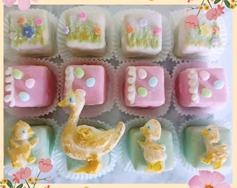 Gluten Free Easter Petit Fours: Vanilla Almond Tea Cakes