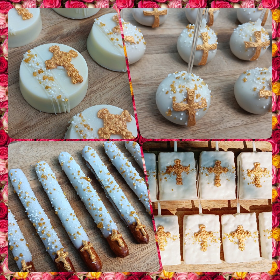 48 Pcs Gluten Free Christening Party Pack Chocolate Cake Pops Etsy