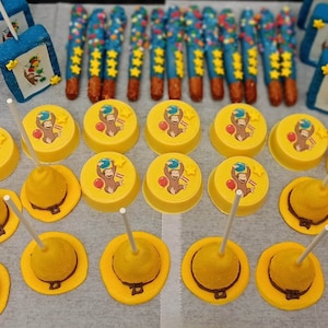 Curious George Gluten Free Party Package Chocolate Cakepops Oreos Rice Crispy Treats Birthday Baby Shower 1st Birthday Celebration Gift