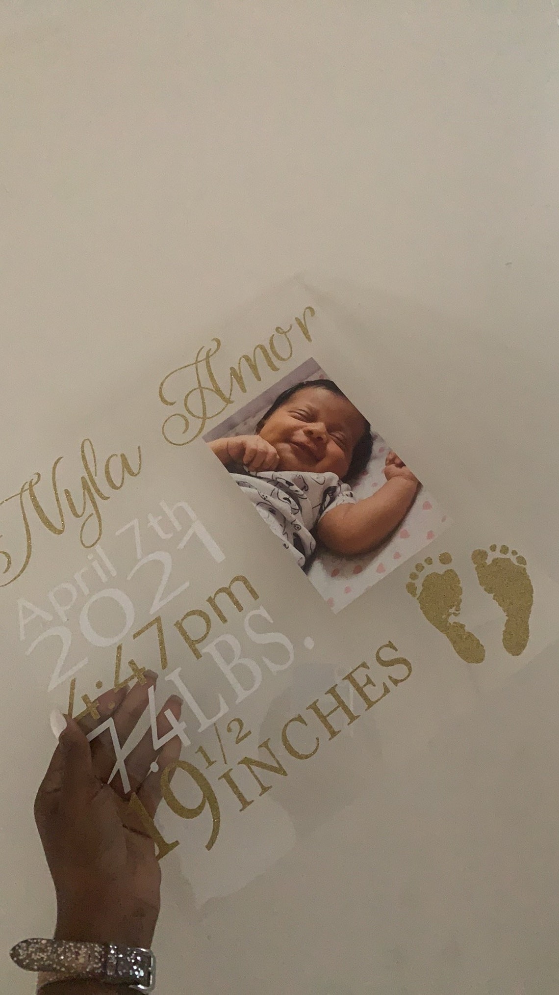 Baby Announcement Plaque Etsy