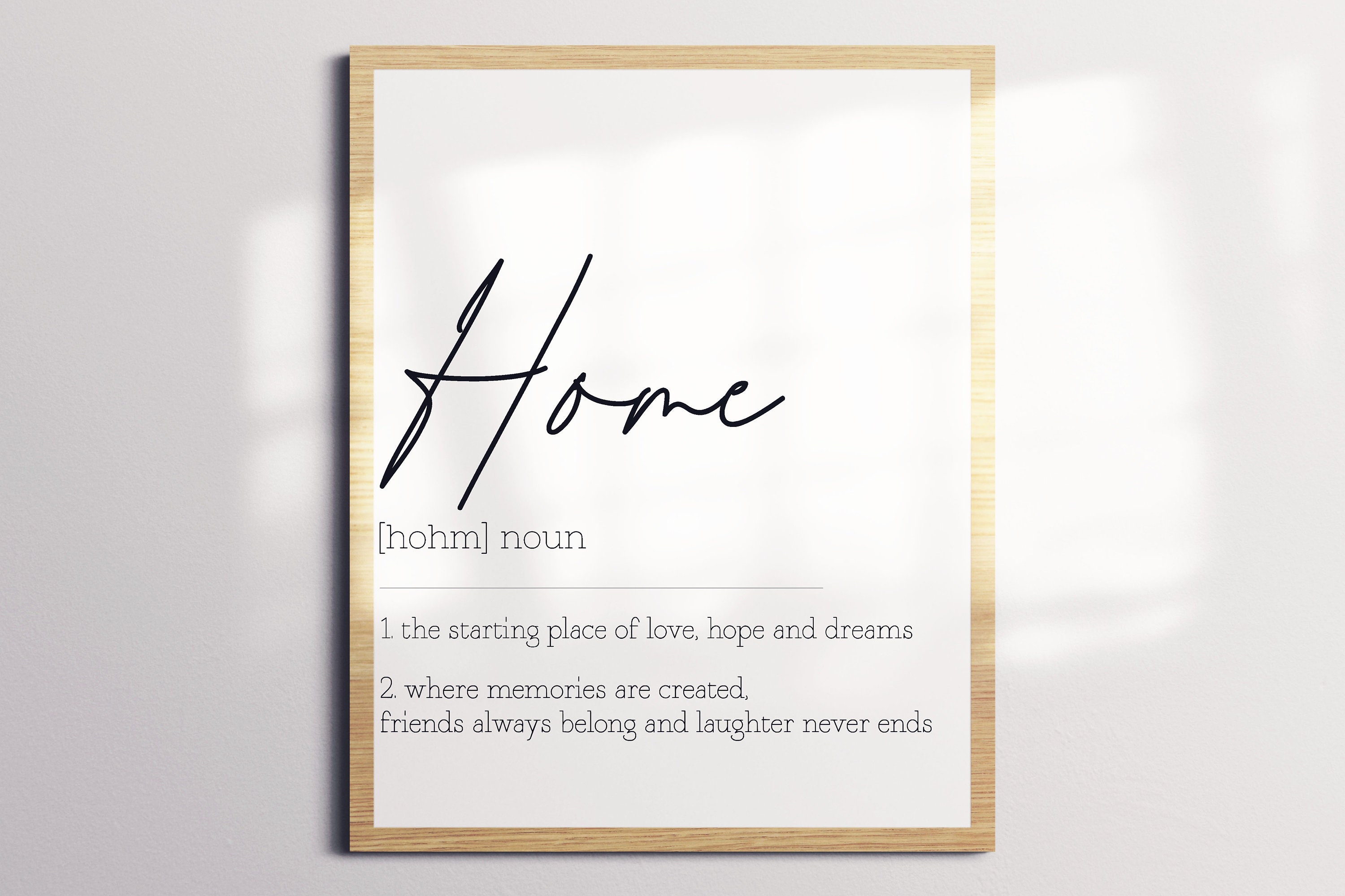 Home Definition Home Print Home Decor Quote Prints Home Etsy Canada
