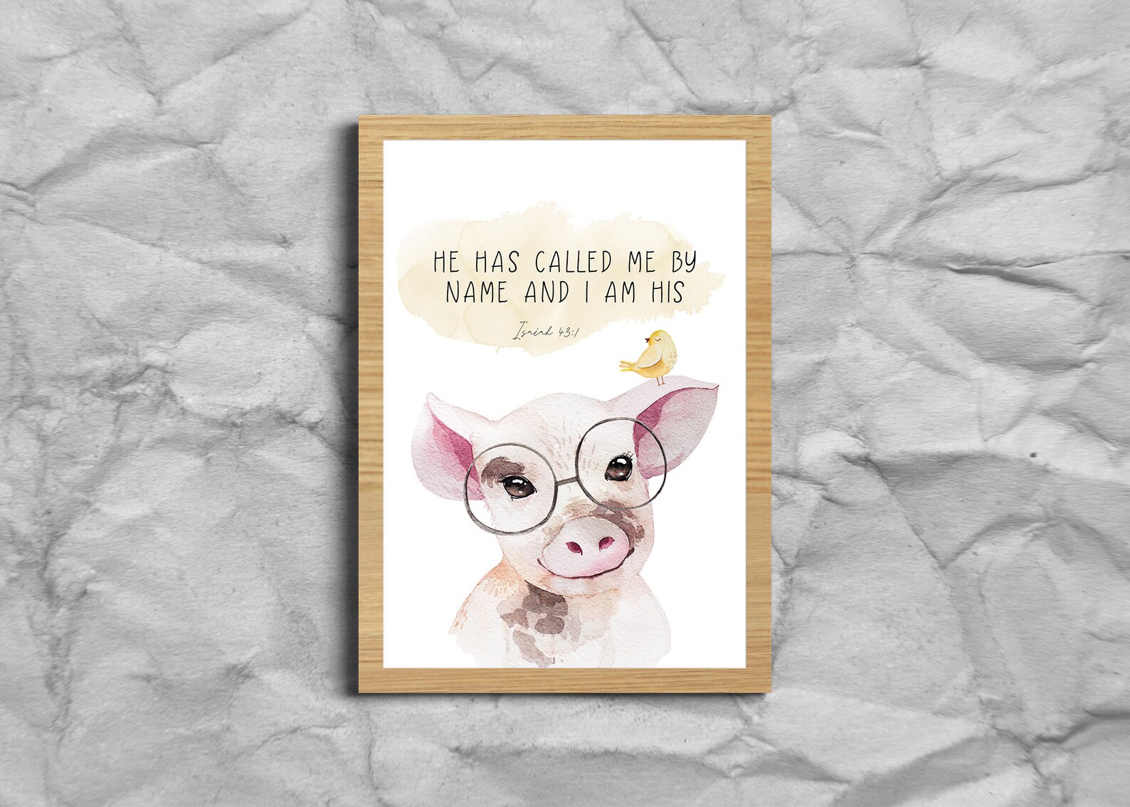 Pig Bible Verse Wall Art Farm Nursery Decor Scripture Wall Etsy