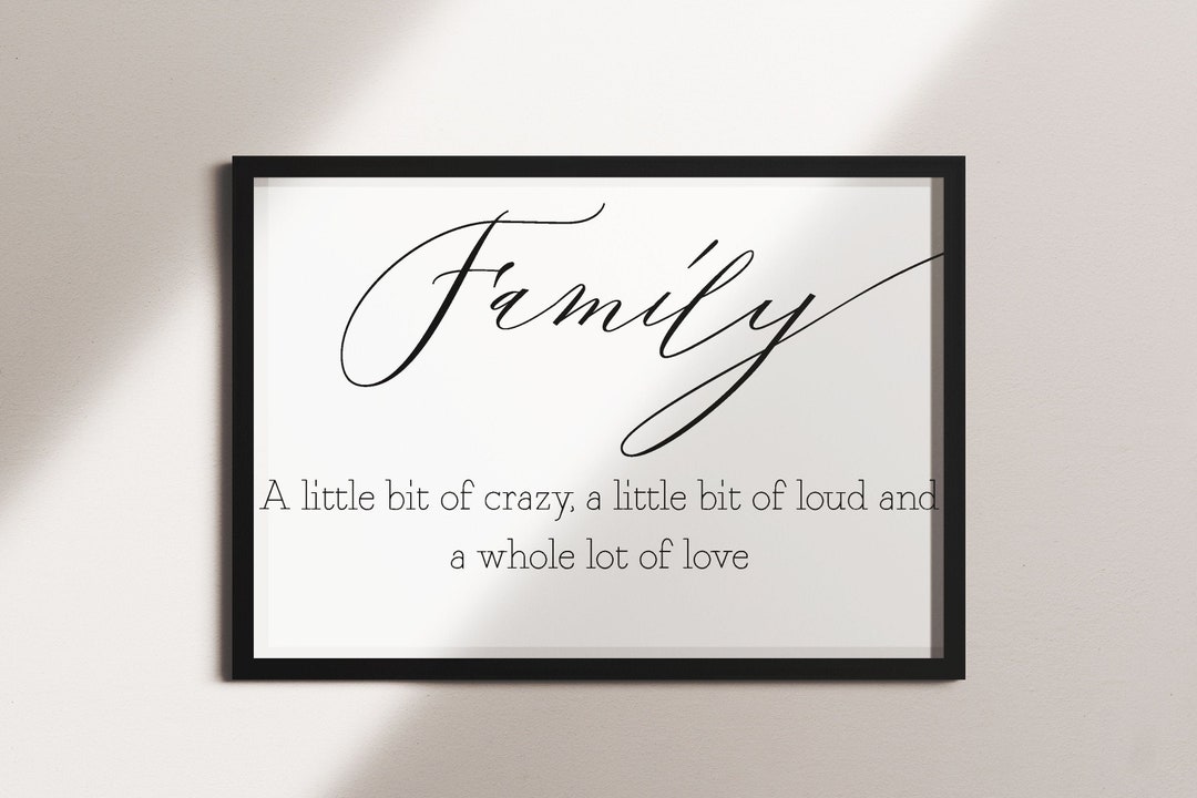 Family Printable Wall Art, Family Print Quote, Family Print Sign ...