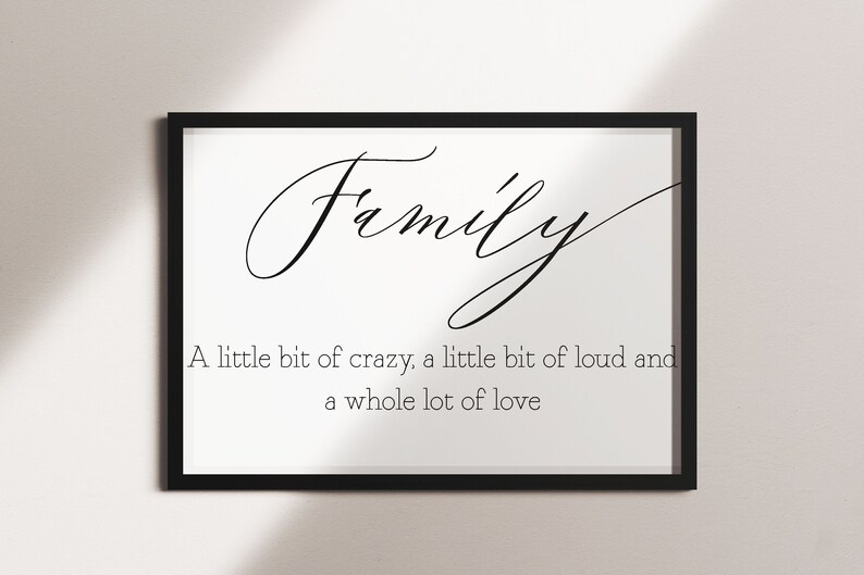 Family Printable Wall Art, Family Print Quote, Family Print Sign ...