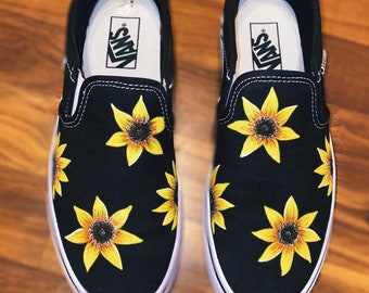 Sunflower vans | Etsy