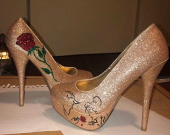 beauty and the beast high heels