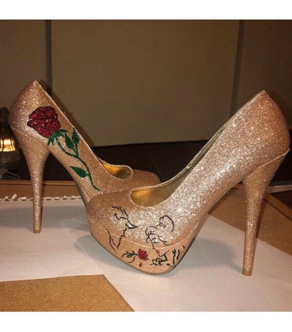 beauty and the beast high heels