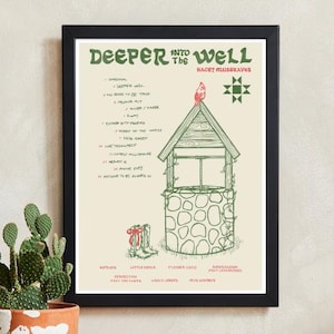 Kacey Musgraves Deeper Well Album Poster: Hand-Drawn Art Print