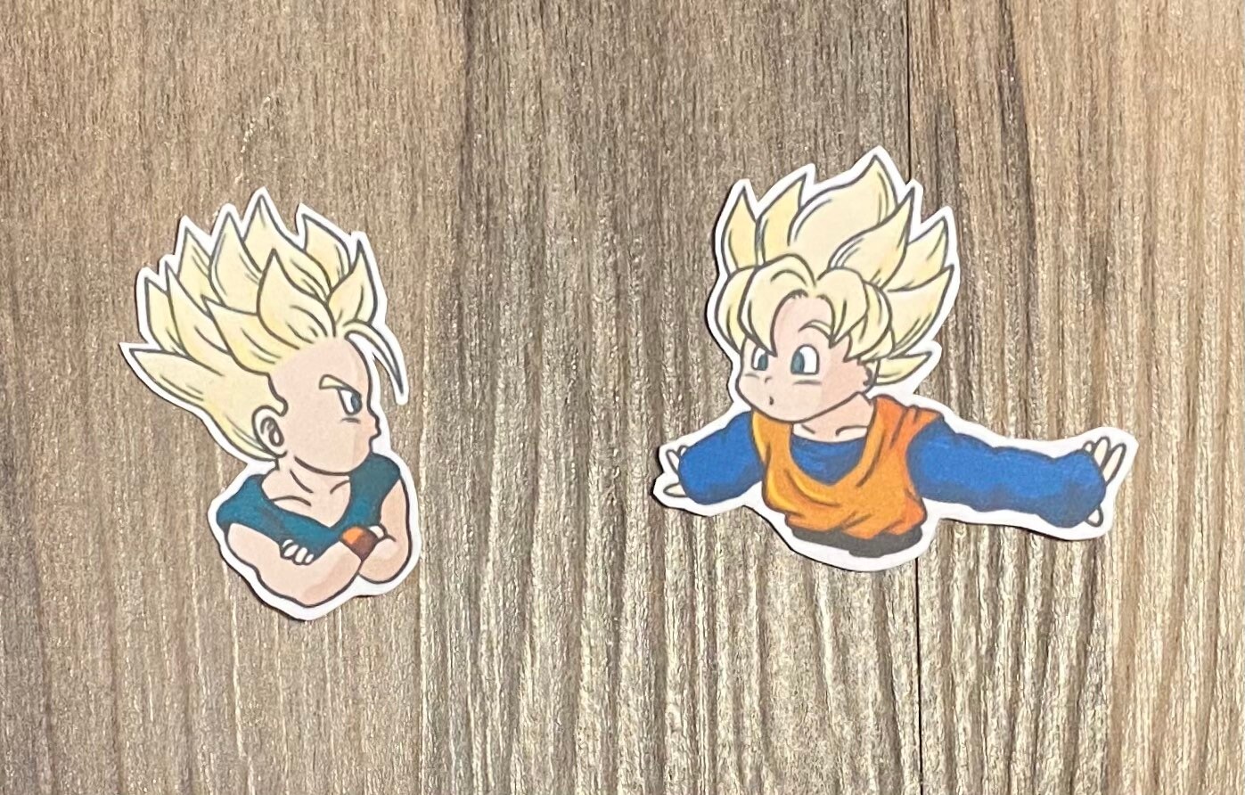Trunks and Goten Sticker Pack Etsy